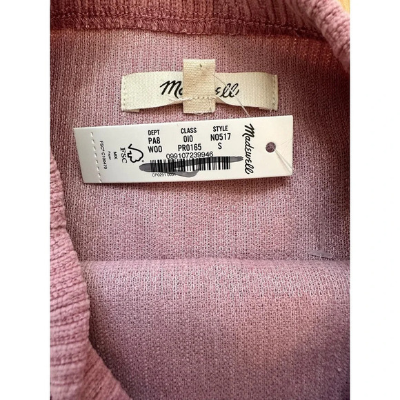 Madewell Striped Jacquard Funnelneck Top - Picture 5 of 6